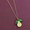 Wolf & Moon Pear Necklace II
