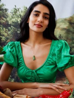 Wolf & Moon Peas In A Pod Necklace -Wolf & Moon peas in a pod necklace model 1