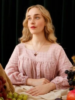 Wolf & Moon Mini Pomegranate Necklace -Wolf & Moon pomegranate necklace model 2