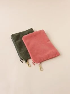 Wolf & Moon Velvet Zip Pouch