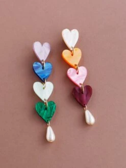 Wolf & Moon Quinn Statement Earrings In Rainbow -Wolf & Moon quinn statement earrings rainbow lifestyle 2