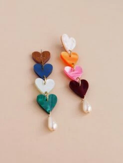 Wolf & Moon Quinn Statement Earrings In Rainbow -Wolf & Moon quinn statement earrings rainbow lifestyle 4