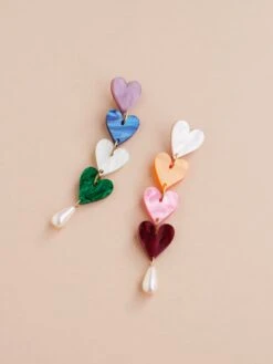 Wolf & Moon Quinn Statement Earrings In Rainbow -Wolf & Moon quinn statement earrings rainbow lifestyle 5