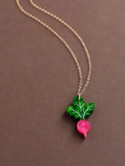 Wolf & Moon Radish Necklace -Wolf & Moon radish necklace lifestyle 3