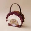 Wolf & Moon Scallop Shell Bag In Cherry 1 Wolf & Moon Scallop Shell Bag In Cherry -Wolf & Moon shell bag cherry lifestyle 2