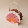Wolf & Moon Scallop Shell Bag In Sunset 2 Wolf & Moon Scallop Shell Bag In Sunset -Wolf & Moon shell bag sunset lifestyle 1