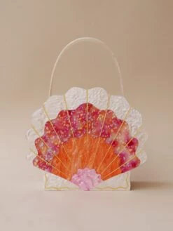 Wolf & Moon Scallop Shell Bag In Sunset 17 Wolf & Moon Scallop Shell Bag In Sunset -Wolf & Moon shell bag sunset lifestyle 8