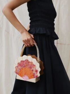 Wolf & Moon Scallop Shell Bag In Sunset 16 Wolf & Moon Scallop Shell Bag In Sunset -Wolf & Moon shell bag sunset model 5