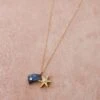 Wolf & Moon Shooting Star Necklace
