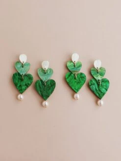 Wolf & Moon Stevie Earrings In Moss -Wolf & Moon stevie earrings moss lifestyle 6