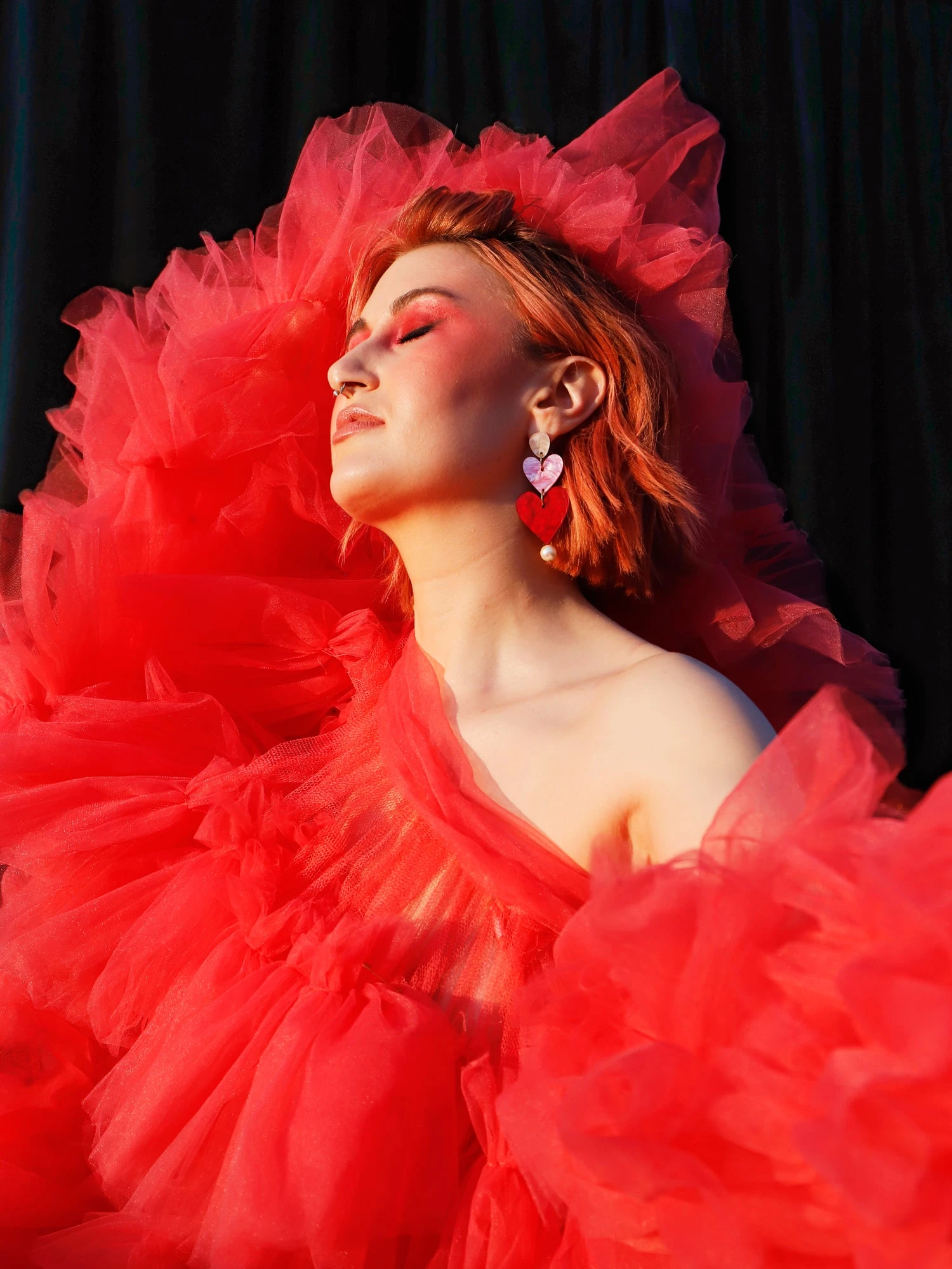 Wolf & Moon Stevie Earrings In Pink/Red 8 Wolf & Moon Stevie Earrings In Pink/Red - Image 6