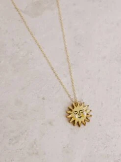 Wolf & Moon Sun Necklace