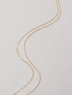 Wolf & Moon Gold-Filled Flat Cable Chain -Wolf & Moon trace chain gold medium crop