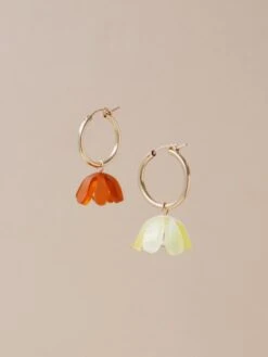 Wolf & Moon Tulip Meadow Hoops In Honey 17 Wolf & Moon Tulip Meadow Hoops In Honey -Wolf & Moon tulip meadow hoops honey lifestyle 5