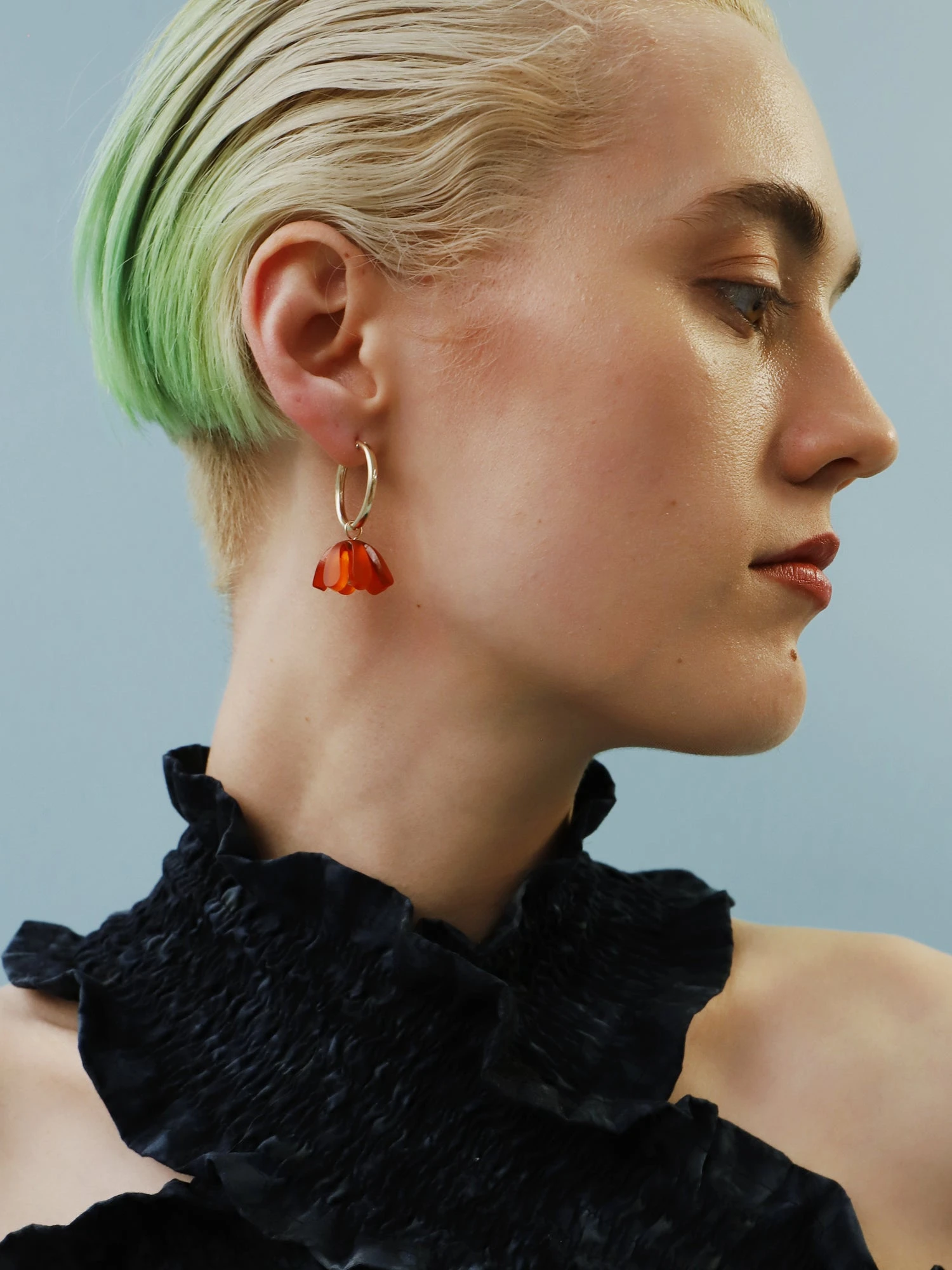 Wolf & Moon Tulip Meadow Hoops In Honey 8 Wolf & Moon Tulip Meadow Hoops In Honey - Image 6