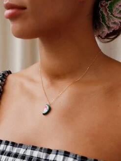 Wolf & Moon Watermelon Necklace -Wolf & Moon watermelon necklace 2023 model 2