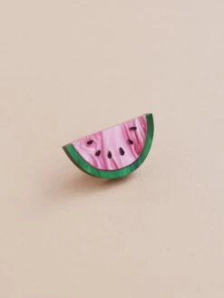 Wolf & Moon Watermelon Pin -Wolf & Moon watermelon pin lifestyle 3